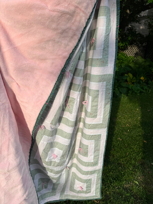 cozy squares throw blanket