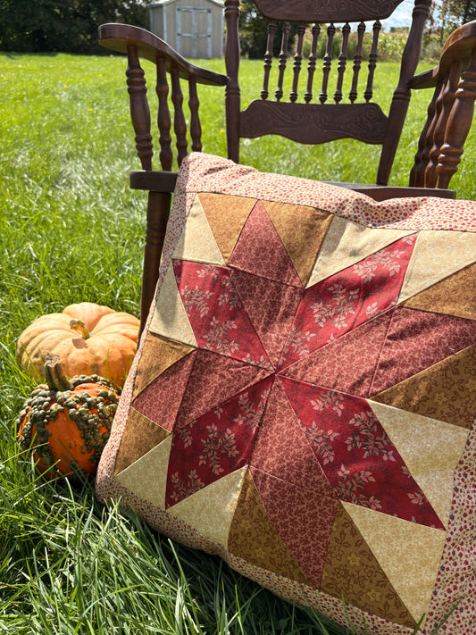 pinwheel star throw pillow