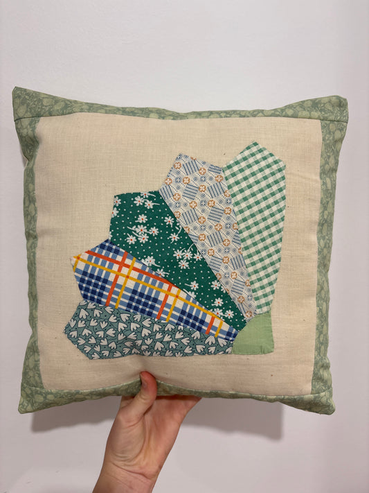 vintage fan throw pillows