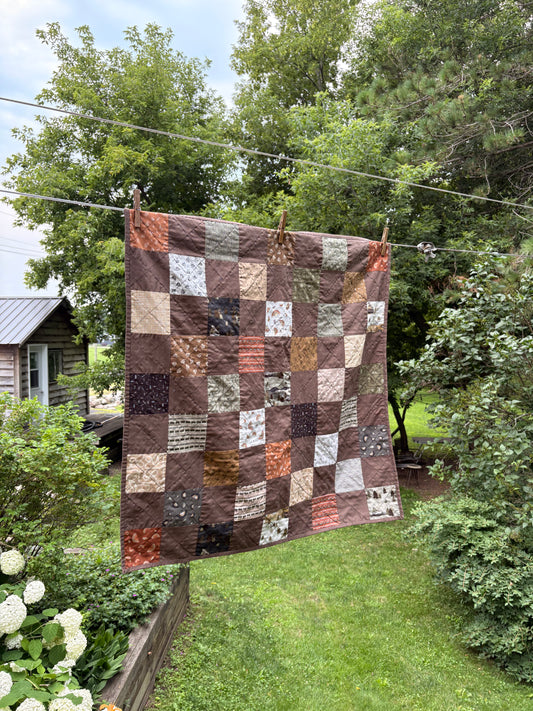 train themed baby blanket